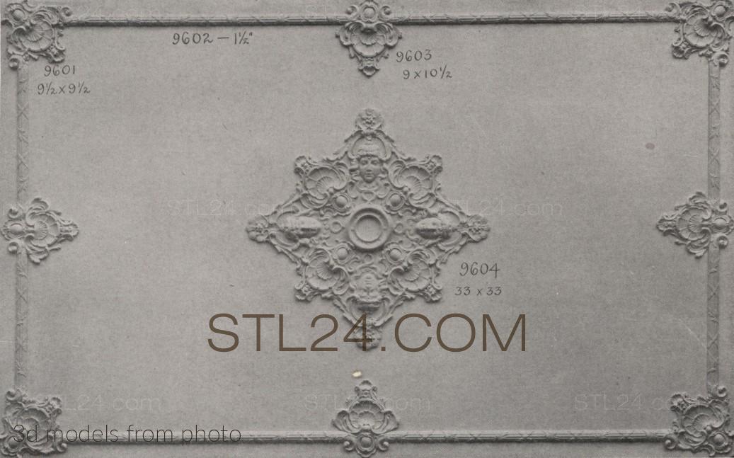 Ceiling panels (CEILING PANEL_0050 -  | 3D model 3DSMAX / OBJ / STL) 3D model for CNC machine
